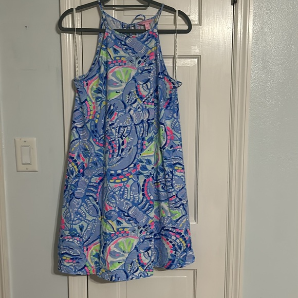 Lilly Pulitzer Margot Dress / Blue Peri Pinch Pinch / SZ m - Picture 3 of 5